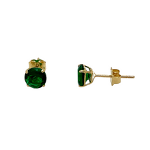 Load image into Gallery viewer, New 9ct Gold May Birthstone Stud Earrings
