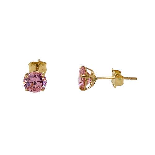 New 9ct Gold October Birthstone Stud Earrings