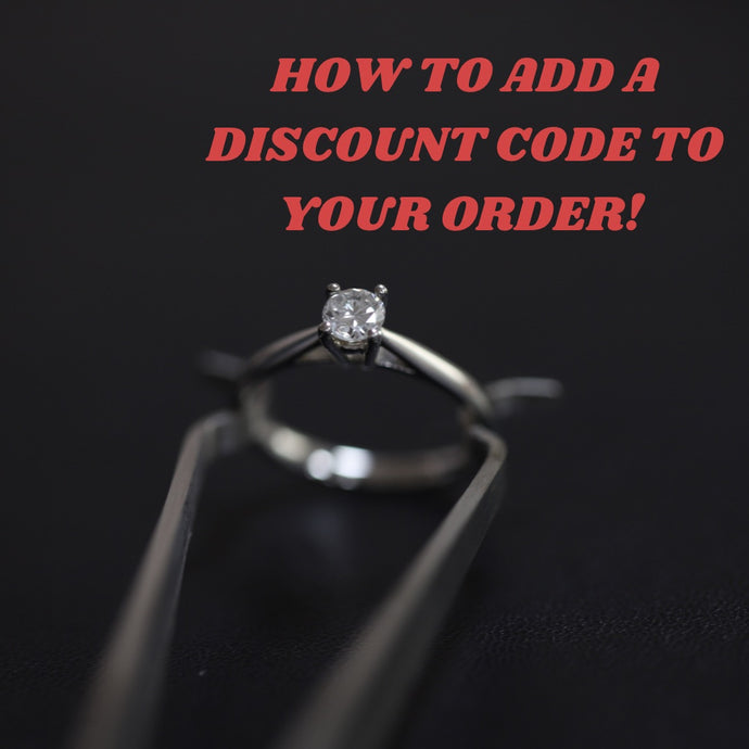 How to add a discount code to your shopping cart!