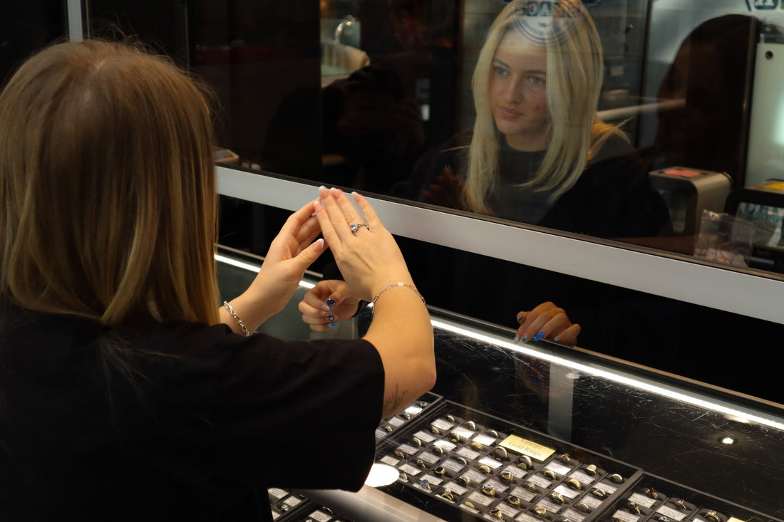 Customer buying Vintage Gold Jewellery