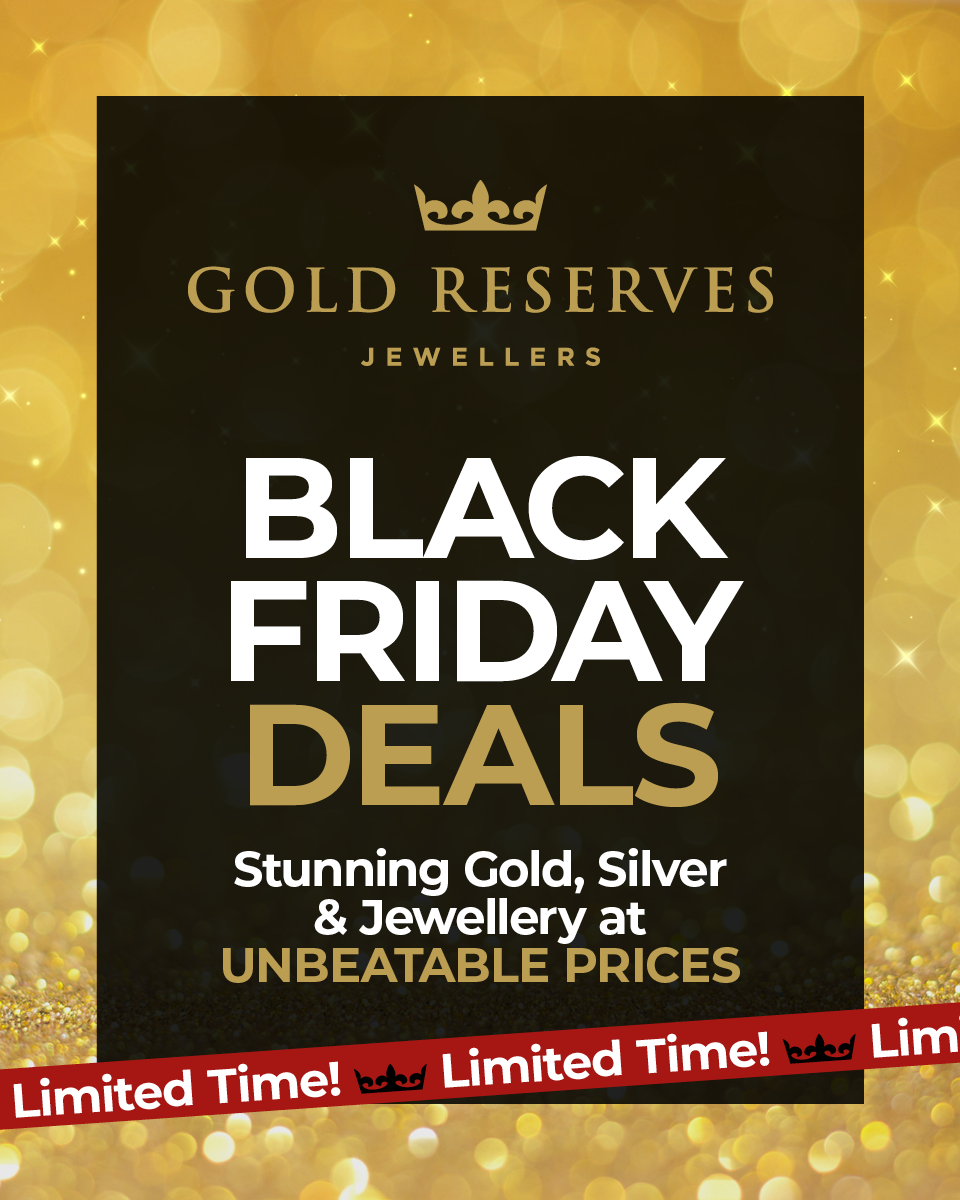 Poster with out Black Friday deals on silver and gold jewellery