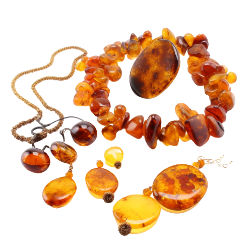 silver amber animal necklaces