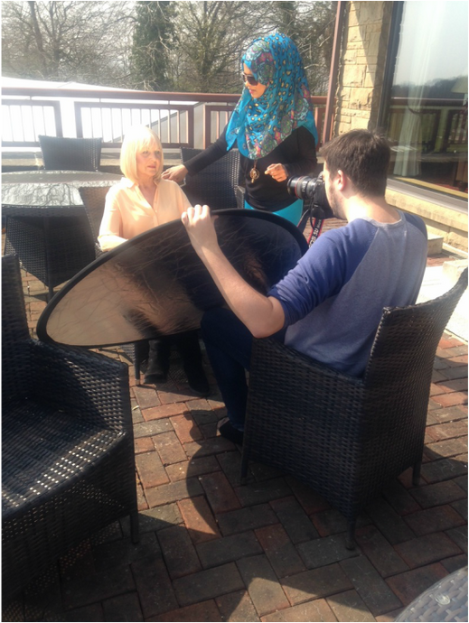 Backstage at our Photo Shoot...