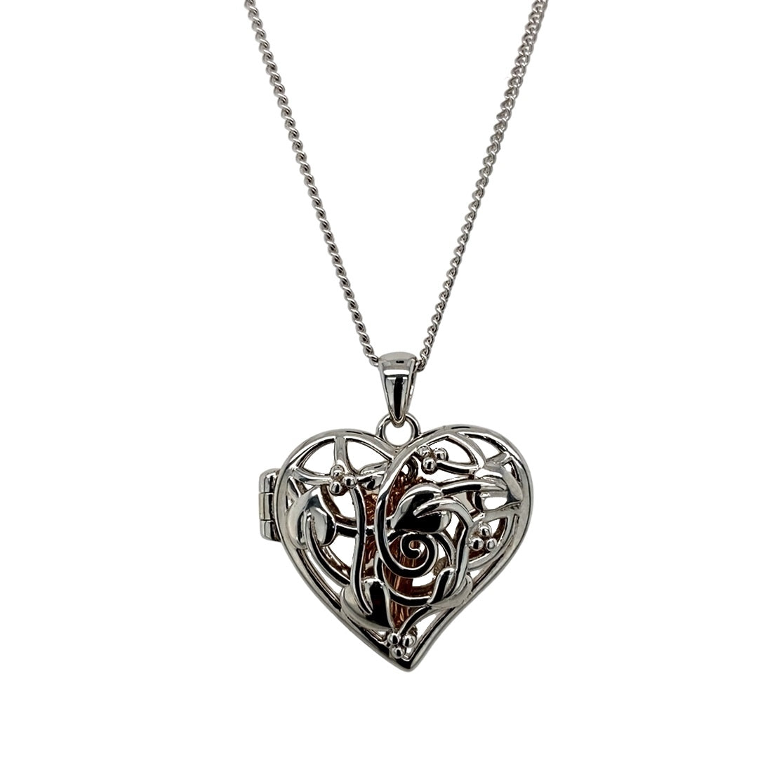 925 Silver Clogau Tree of Life Fairy Heart Locket 18" - 22" Necklace