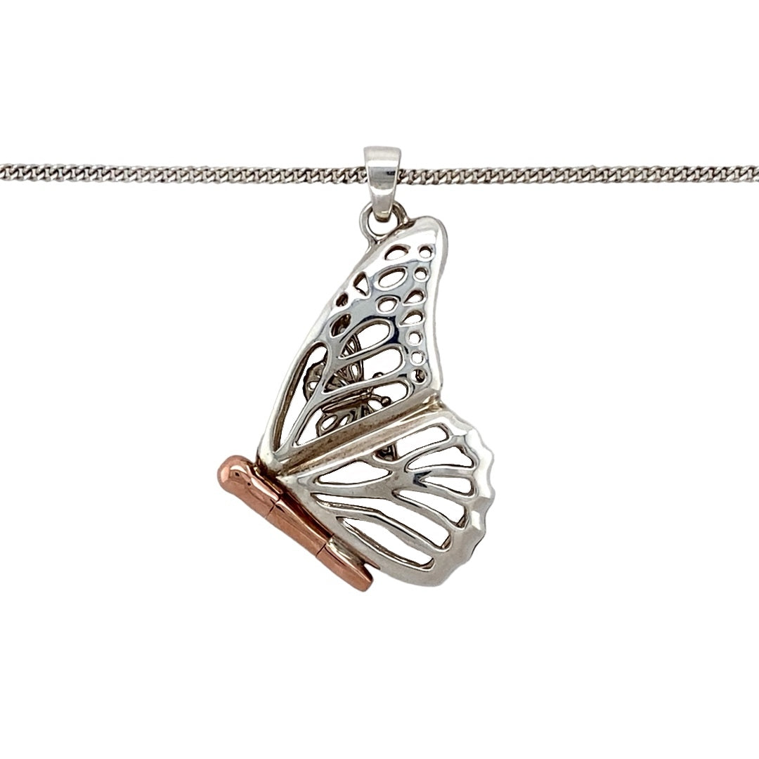 925 Silver Clogau Butterfly 18" - 22" Necklace