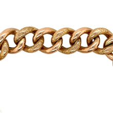 Load image into Gallery viewer, 9ct Gold Patterned Heart Padlock 7&quot; Charm Bracelet
