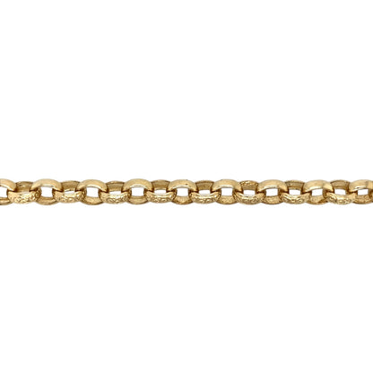 New 9ct Gold 8" Engraved Belcher Bracelet 22 grams