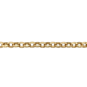 New 9ct Gold 8" Engraved Belcher Bracelet 22 grams