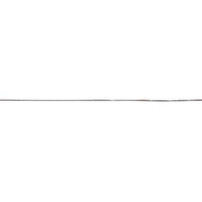 New 9ct White Gold 18" Box Pendant Chain