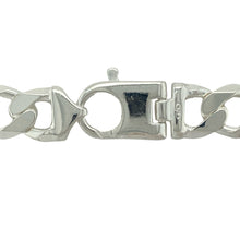 Load image into Gallery viewer, Bring bold sophistication and timeless style to your collection with this new 925 solid silver 22&quot; curb chain, offering a classic design and commanding presence—perfect for making a confident statement.

Design: The chain features a traditional 22&quot; curb style with wide 12mm links, creating a strong, sleek, and striking look. Its bold silhouette and clean lines make it a versatile and standout choice for any occasion.

