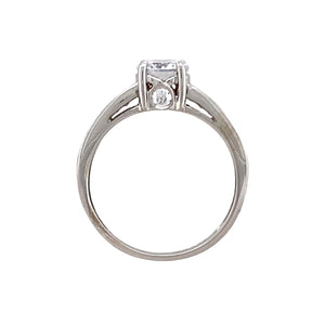 9ct White Gold & Cubic Zirconia Set Solitaire Ring