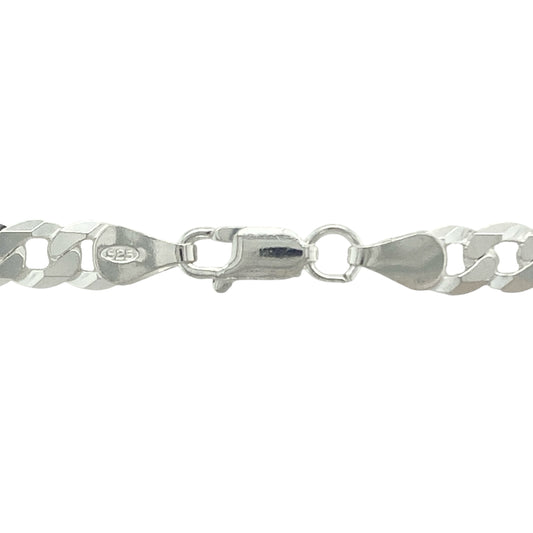 Bring timeless style and everyday versatility to your collection with this new 925 silver curb chain, a classic design with polished appeal.

Design: The chain measures 22 inches in length with 6mm wide curb links, offering a sleek and traditional look suitable for any occasion.
Material: Made from solid 925 sterling silver, the polished finish enhances the smooth link design and provides a bright, reflective shine.