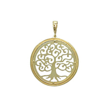 Load image into Gallery viewer, New 9ct Gold Tree of Life Circle Pendant
