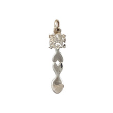 Load image into Gallery viewer, New 925 Silver Heart Welsh Dragon Lovespoon Pendant with the weight 1.60 grams
