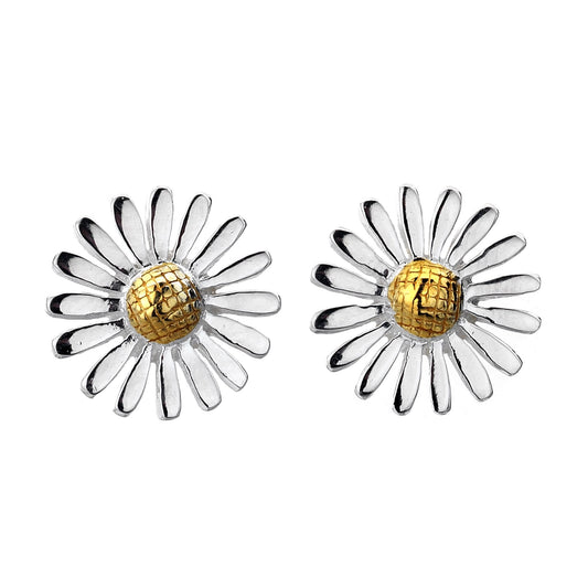 925 Silver Daisy Flower Stud Earrings