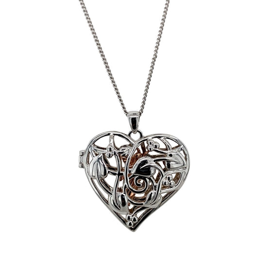 925 Silver Tree of Life Heart Fairy Locket Clogau 18" Necklace