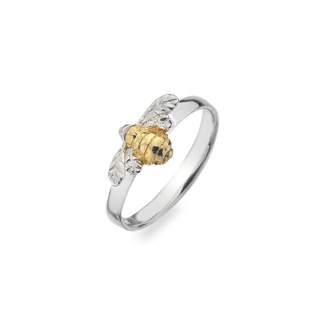 New 925 Silver Honey Bee Ring in various sizes. The front of the ring is 9mm high