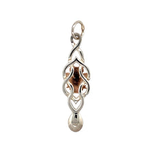 Load image into Gallery viewer, New 925 Silver with 9ct Rose Gold Three Feather Celtic Lovespoon Pendant with the weight 2.60 grams
