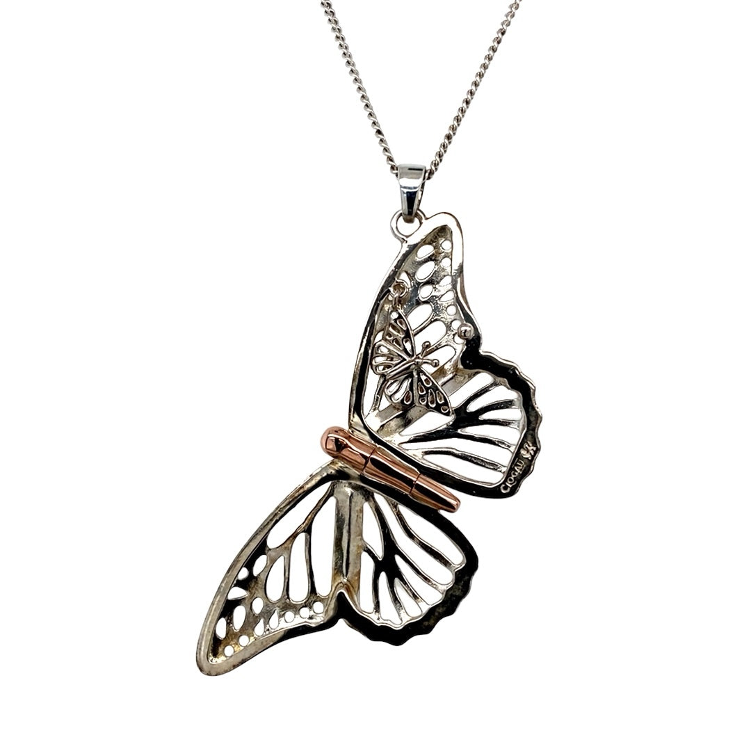 925 Silver Clogau Butterfly 18" Necklace