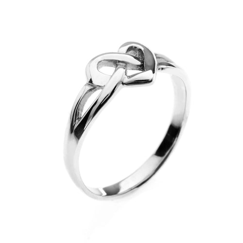 925 Silver Celtic Heart Knot Ring