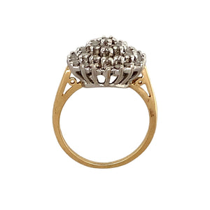 9ct Gold & Diamond Set Cluster Ring