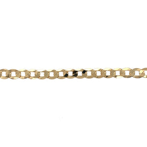 9ct Gold 8.5" Solid Curb Bracelet