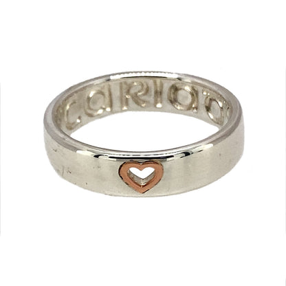 925 Silver Clogau Cariad Heart Band Ring