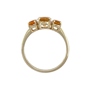 9ct Gold & Citrine Trilogy Ring