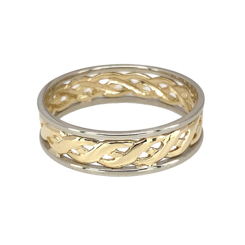 9ct Gold Celtic Open Weave Band Ring