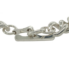 Load image into Gallery viewer, Bring bold character and timeless style to your collection with this pre-owned 925 silver 8.5&quot; T-bar identity curb bracelet, offering a striking blend of classic design and statement-making presence—perfect for adding a personalised touch to any look.

Design: The bracelet features a substantial curb link design with an 11mm width, complemented by a large identity bar measuring approximately 5cm by 1.4cm, ideal for engraving a name or special message.

