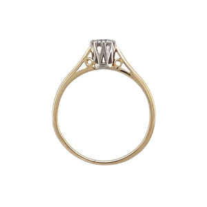 9ct Gold & Diamond Set Solitaire Ring