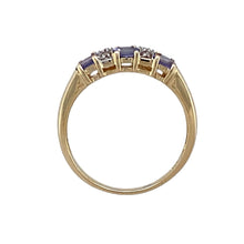 Load image into Gallery viewer, 9ct Gold Diamond &amp; Tanzanite Set Band Ring

