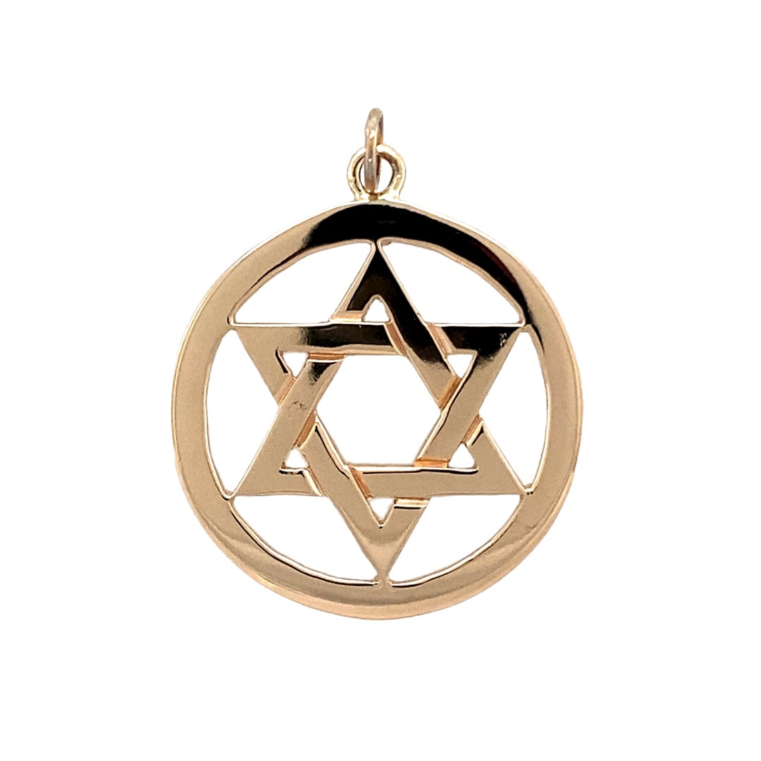 9ct Gold Star of David Pendant Gold Reserves Jewellers