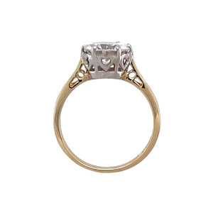 14ct Gold & Cubic Zirconia Set Solitaire Dress Ring