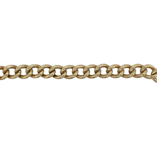 Load image into Gallery viewer, 9ct Gold 8&quot; Heart Padlock Safety Chain Charm Bracelet
