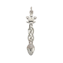 Load image into Gallery viewer, New 925 Silver Three Feather Celtic Knot Lovespoon Pendant

