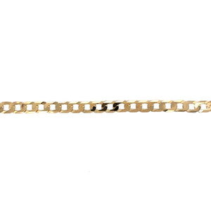 9ct Gold 8.5" Solid Curb Bracelet