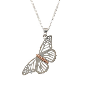 925 Silver Clogau Butterfly 18" Necklace