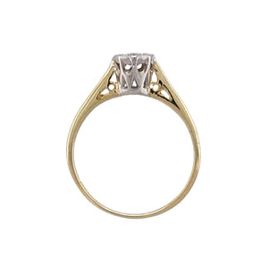 9ct Gold & Diamond Set Solitaire Ring