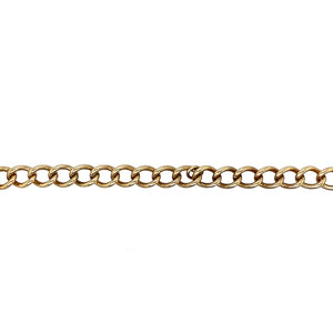 9ct Gold Heart Padlock 7.5" Charm Bracelet