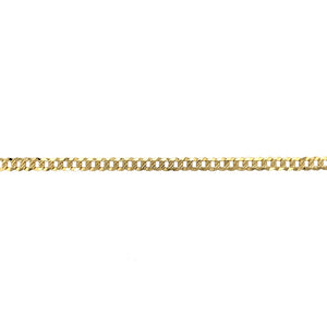 9ct Gold 7.5" Diamond Cut Curb Bracelet