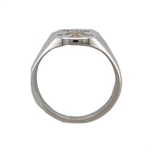 Load image into Gallery viewer, New 925 Silver Three Feather Square Signet Ring
