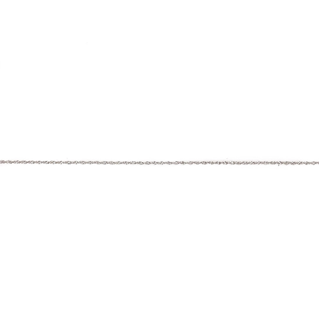 New 9ct White Gold 16" Prince of Wales Pendant Chain