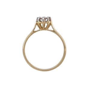 9ct Gold & Diamond Illusion Set Solitaire Ring