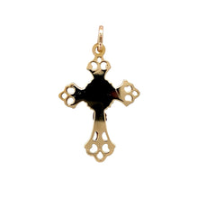 Load image into Gallery viewer, Preowned 9ct Yellow Gold Patterned Crucifix Pendant with the weight 3 grams
