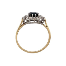 Load image into Gallery viewer, 9ct Gold Diamond &amp; Sapphire Set Cluster Ring
