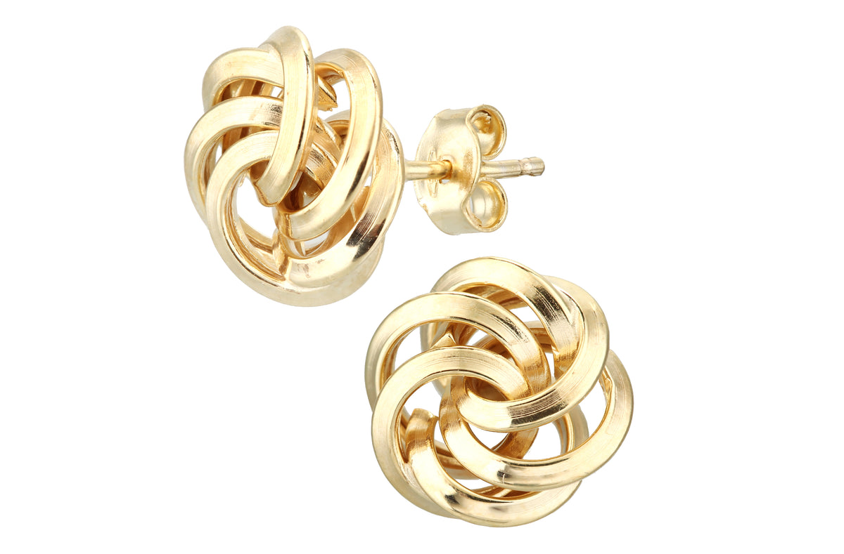 9ct Gold Knot Stud Earrings