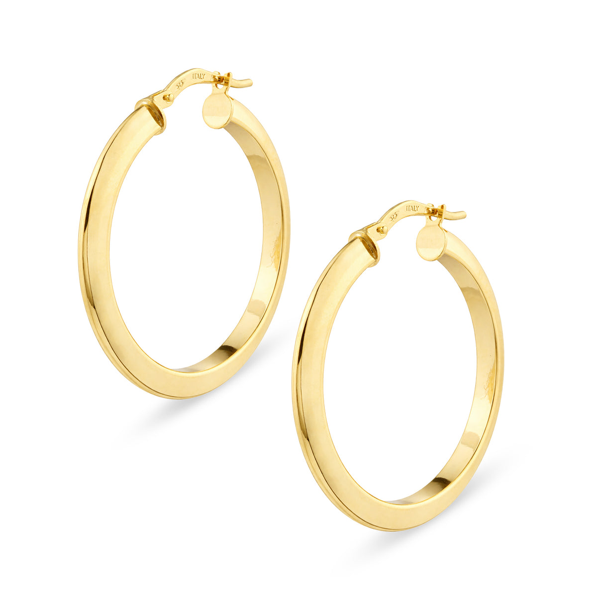 9ct Gold Plain Hoop Creole Earrings