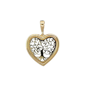 New 9ct Gold Tree of Life Heart Pendant with the weight 1.10 grams