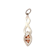 Load image into Gallery viewer, New 925 Silver with 9ct Rose Gold Daffodil Celtic Lovespoon Pendant with the weight 1.30 grams
